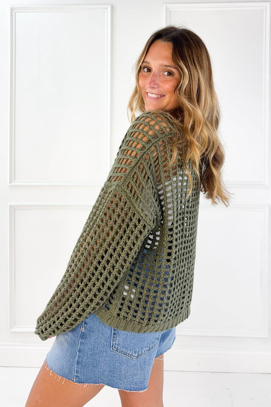 Open Weave Knit Cardigan