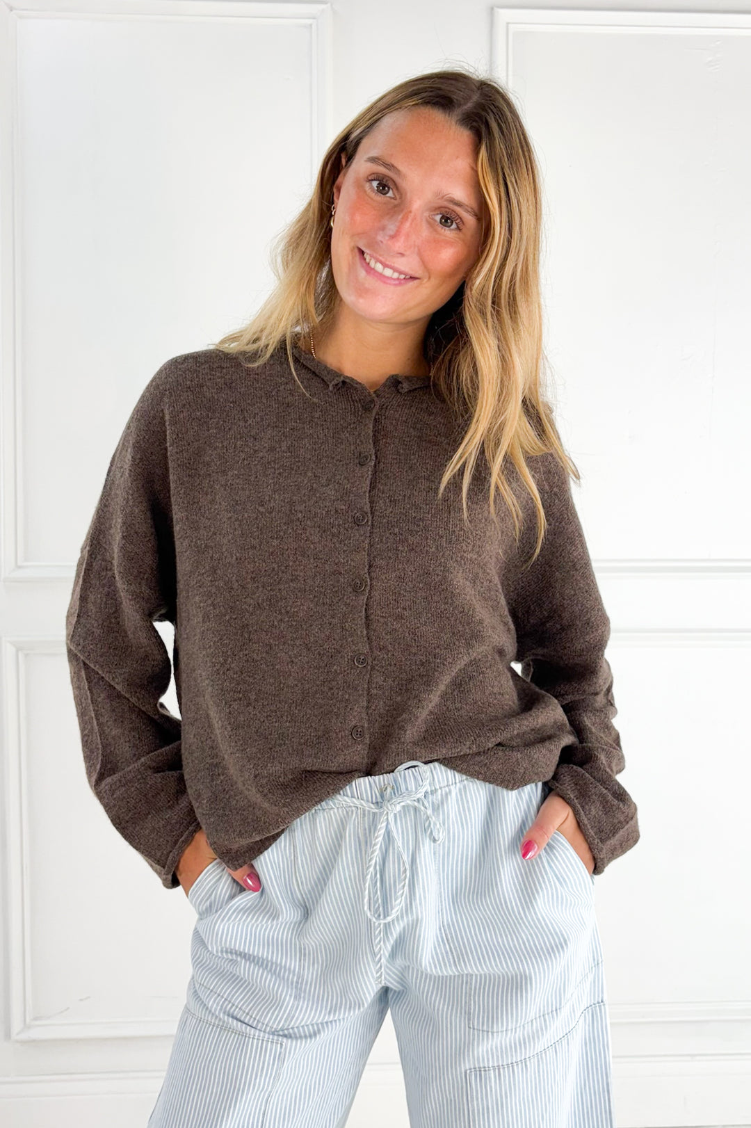 Lightweight Button Down Knit Cardigan