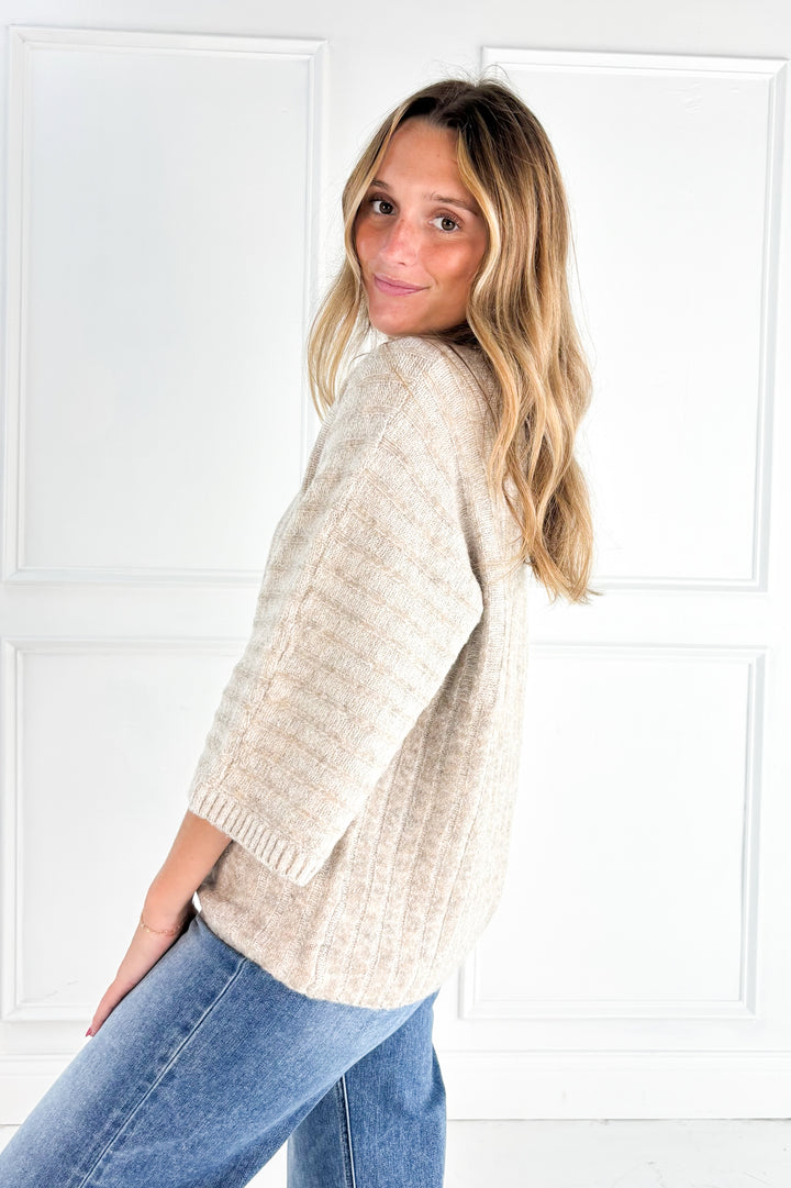 Ribbed Mock Neck Sweater