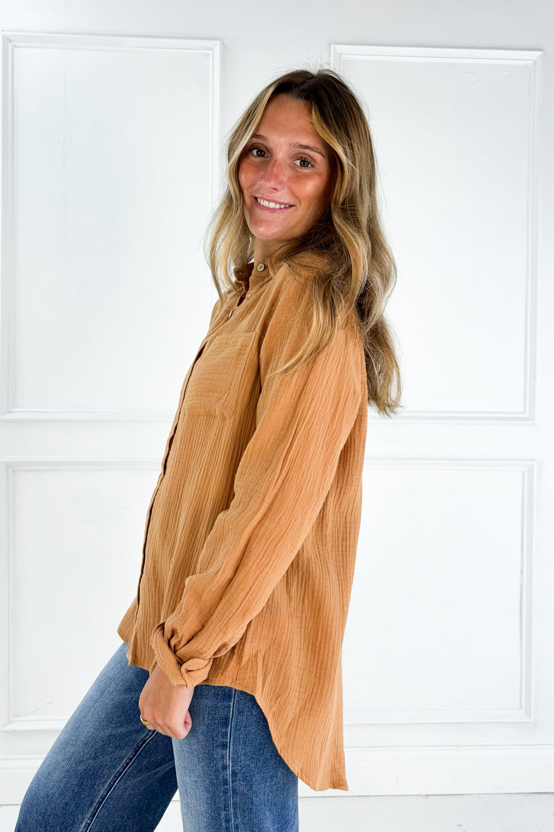 Textured Cotton Toss On Shirt