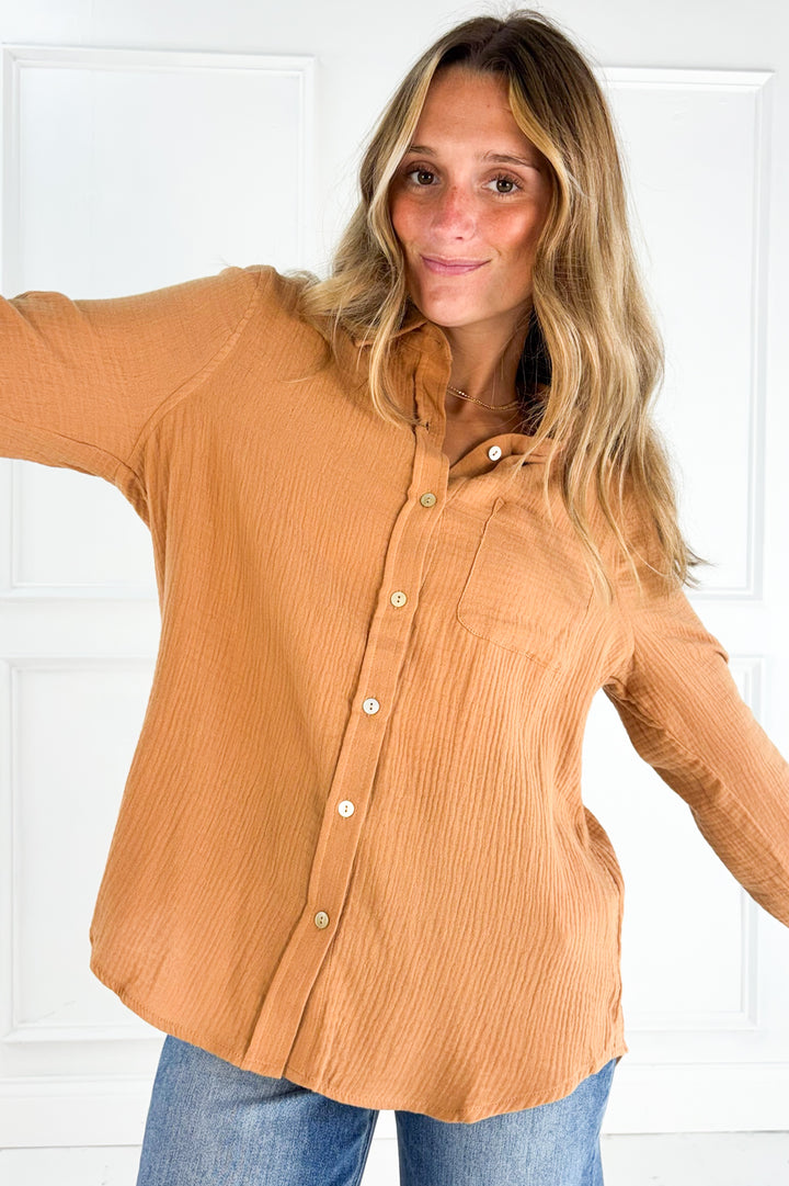 Textured Cotton Toss On Shirt