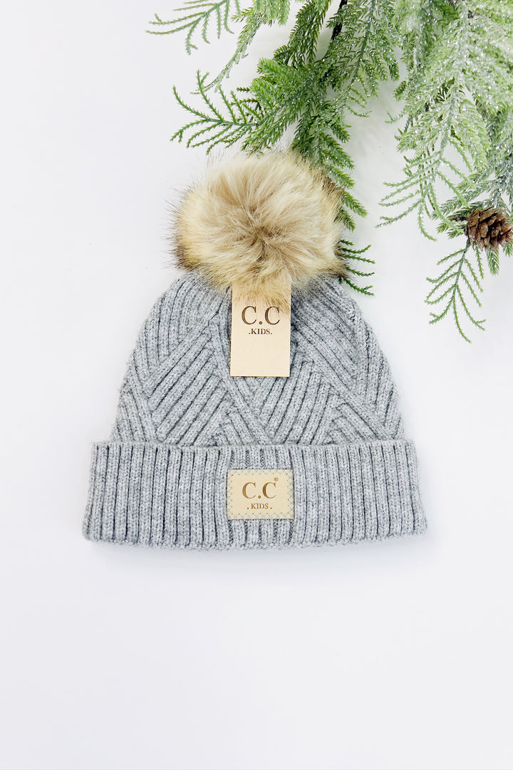Kids Large Patch Beanie