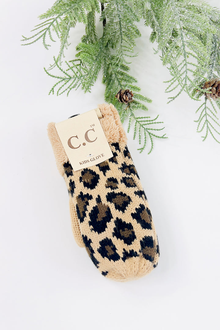 Kids Leopard C.C Mittens