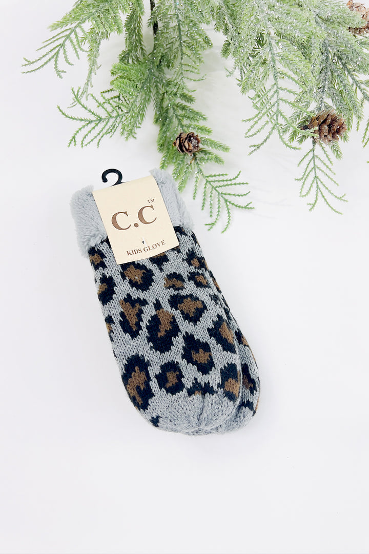 Kids Leopard C.C Mittens