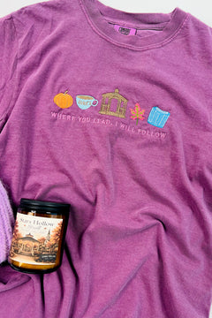 Where You Lead Embroidered Comfort Colors Tee | Stars Hollow Inspired