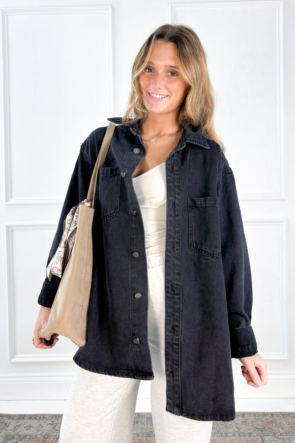 Oversized Washed Denim Jacket