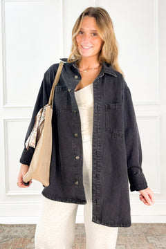 Oversized Washed Denim Jacket