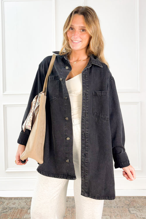 Oversized Washed Denim Jacket
