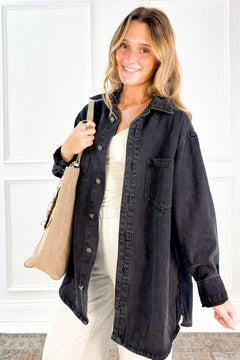 Oversized Washed Denim Jacket