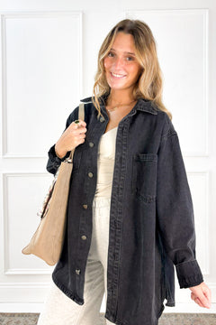 Oversized Washed Denim Jacket