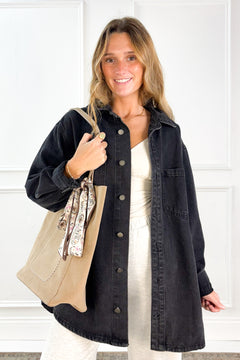 Oversized Washed Denim Jacket