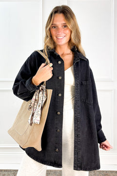 Oversized Washed Denim Jacket