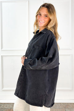Oversized Washed Denim Jacket