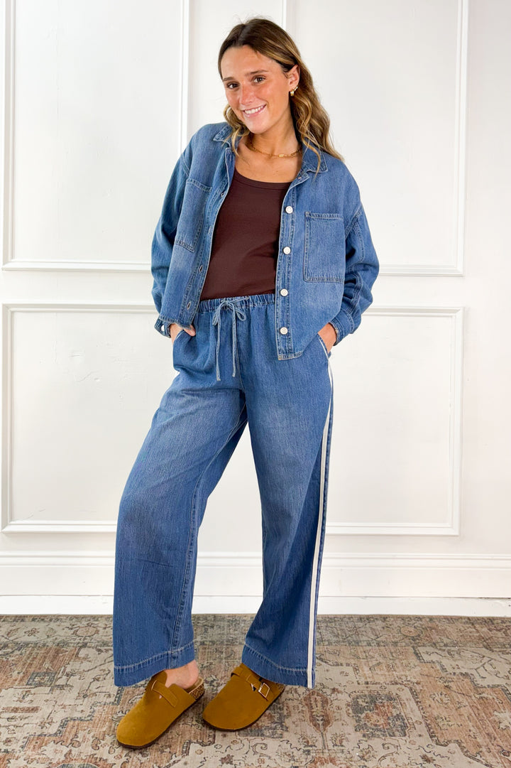 The Sidelines Denim Track Pant
