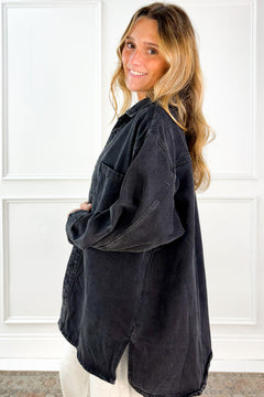 Oversized Washed Denim Jacket