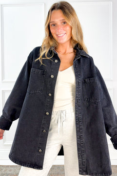 Oversized Washed Denim Jacket