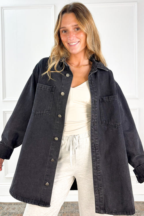 Oversized Washed Denim Jacket
