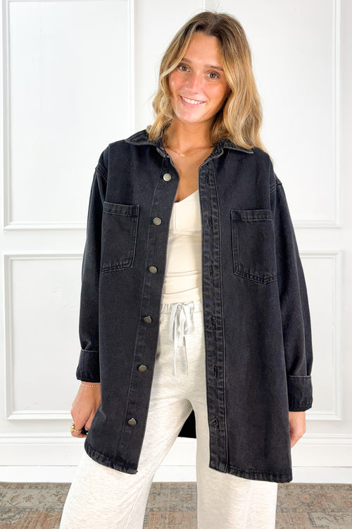 Oversized Washed Denim Jacket