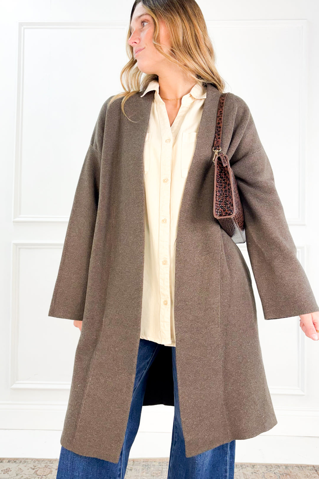 Open Front Sweater Coat