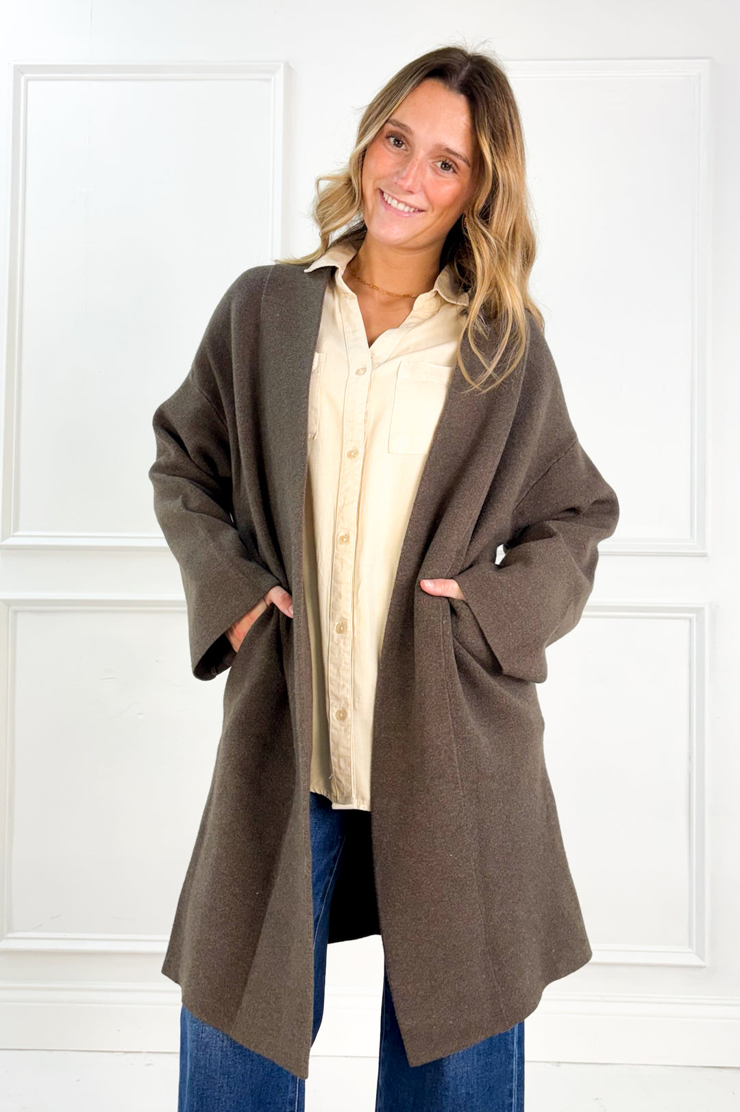 Open Front Sweater Coat