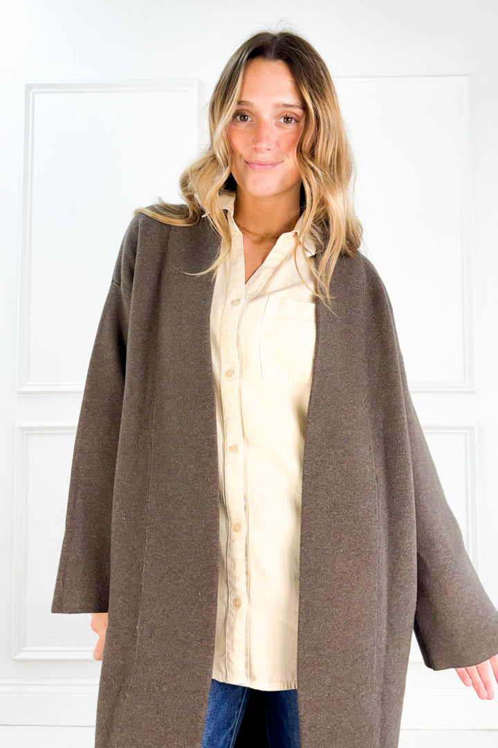 Open Front Sweater Coat