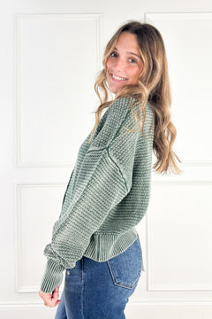 Everyday Texture Button Front Cardigan