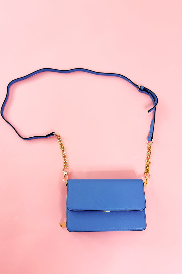 Lauryn Flapover Crossbody w/ Chain Strap