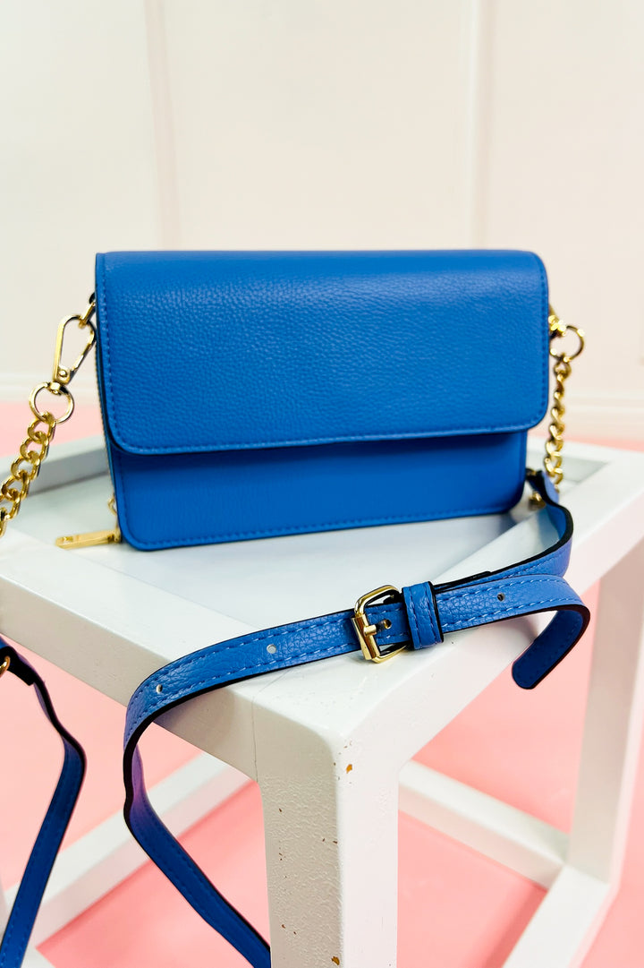 Lauryn Flapover Crossbody w/ Chain Strap
