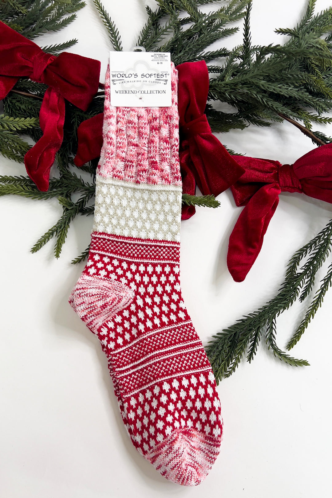 Holiday Gallery Textured Crew Women's Socks