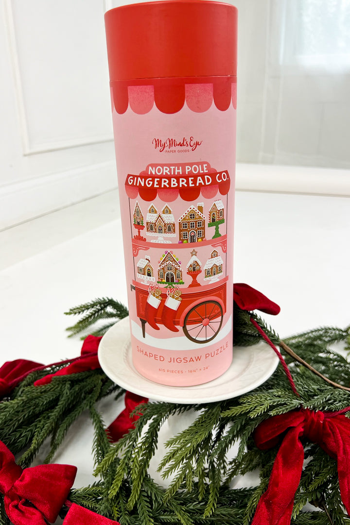 North Pole Gingerbread Co Shaped Christmas Puzzle