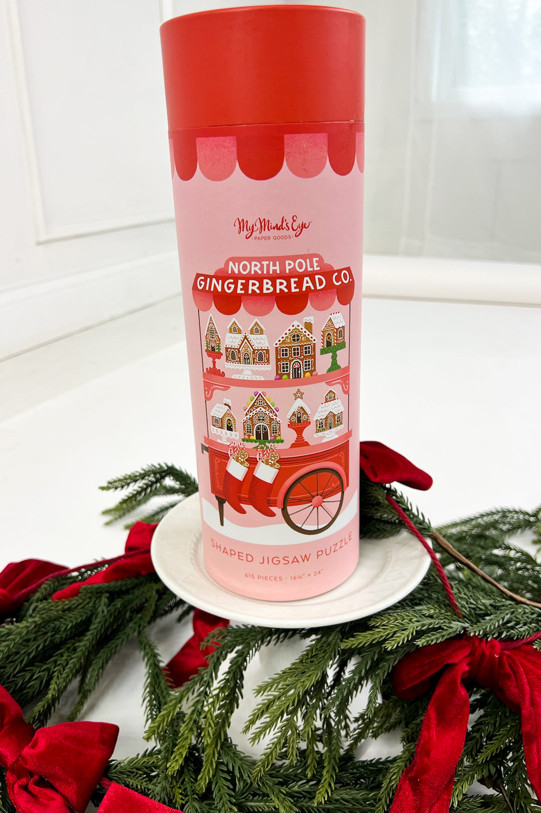 North Pole Gingerbread Co Shaped Christmas Puzzle