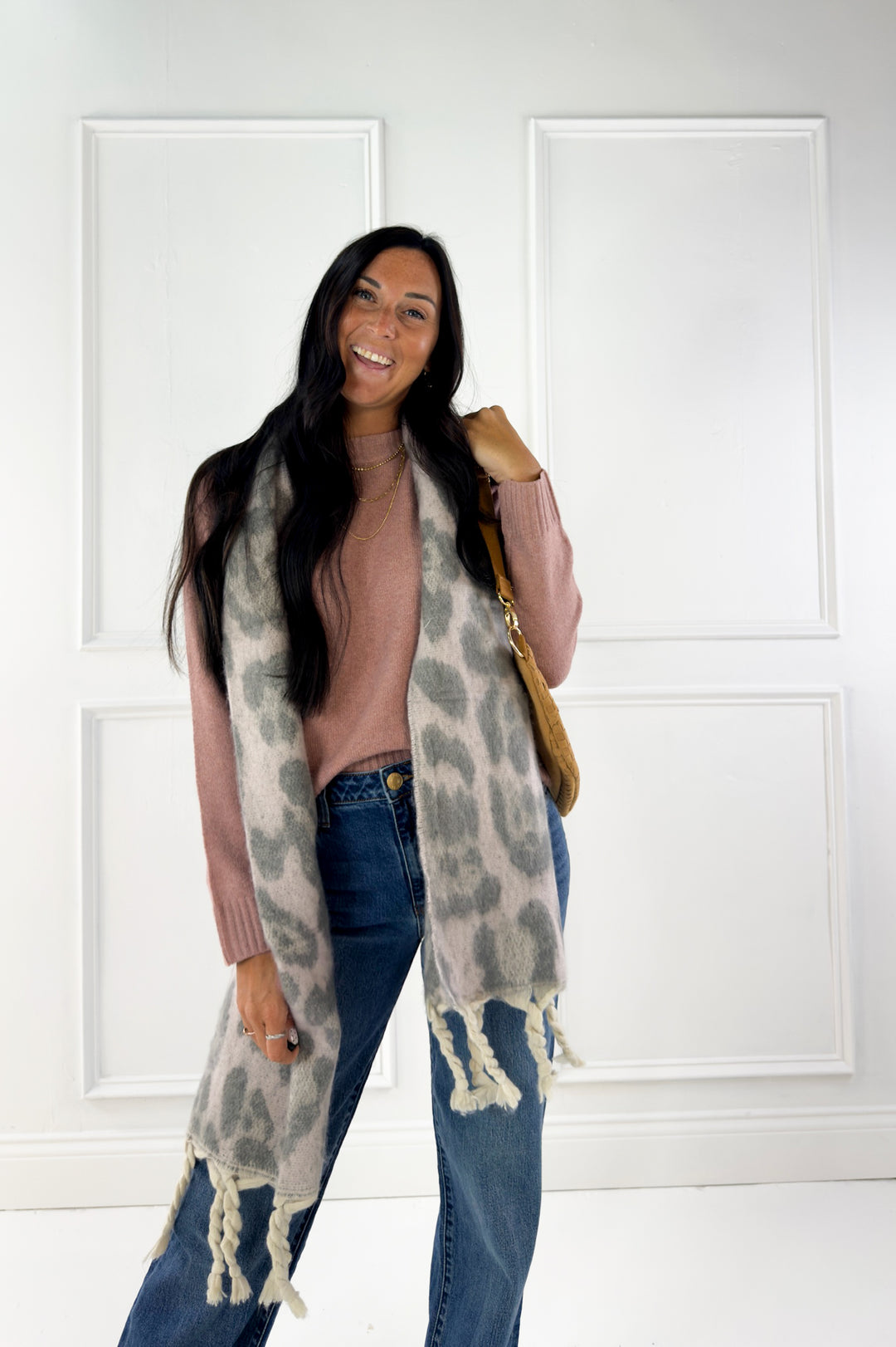 Wool Blend Classic Crewneck Sweater Top