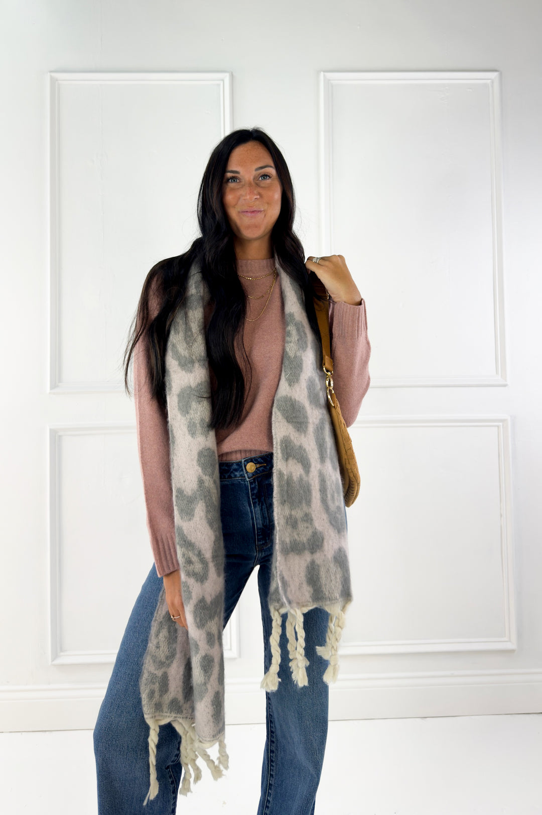 Wool Blend Classic Crewneck Sweater Top