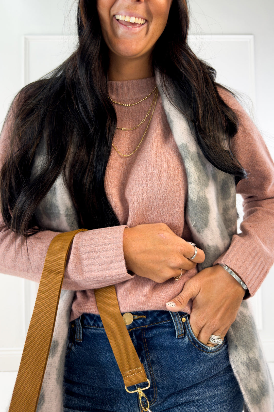 Wool Blend Classic Crewneck Sweater Top