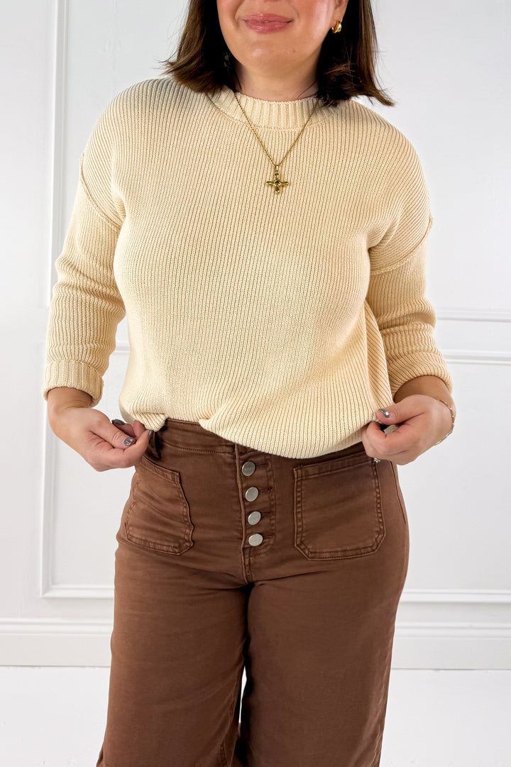 Oversized Ribbed Edge Sweater