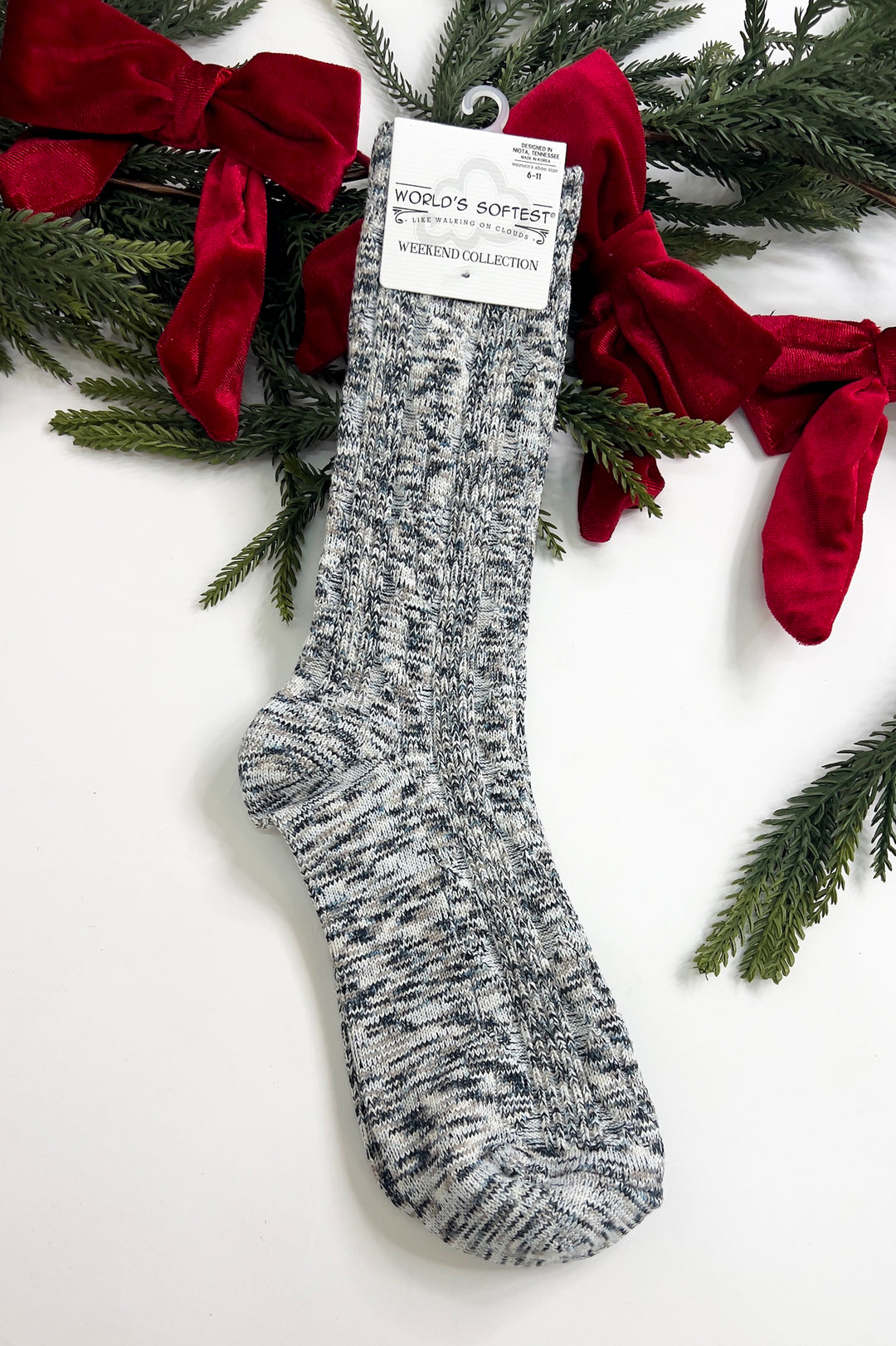 Weekend Light Weight Cable Crew Socks