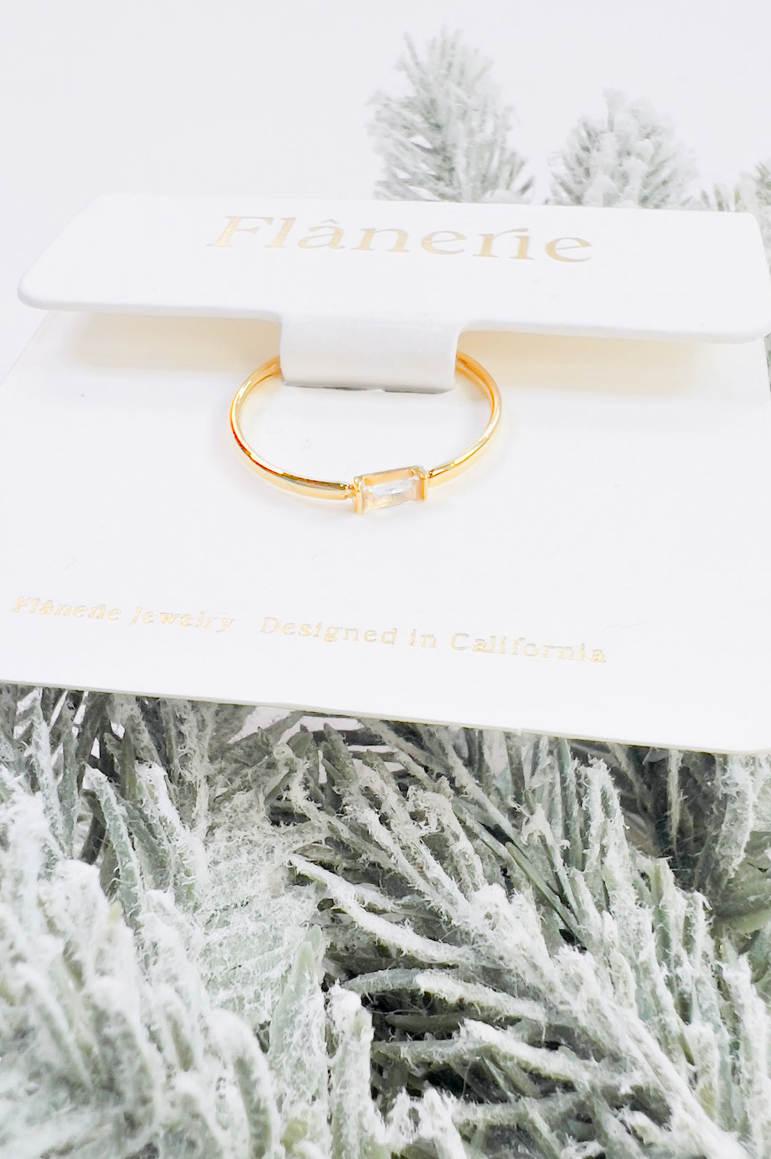 Côme 18K Gold Non-Tarnish Minimalist Thin Cz Band