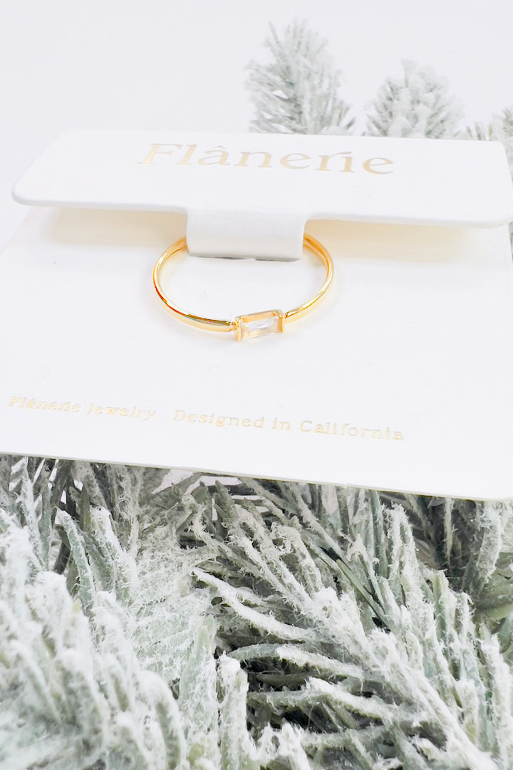 Côme 18K Gold Non-Tarnish Minimalist Thin Cz Band