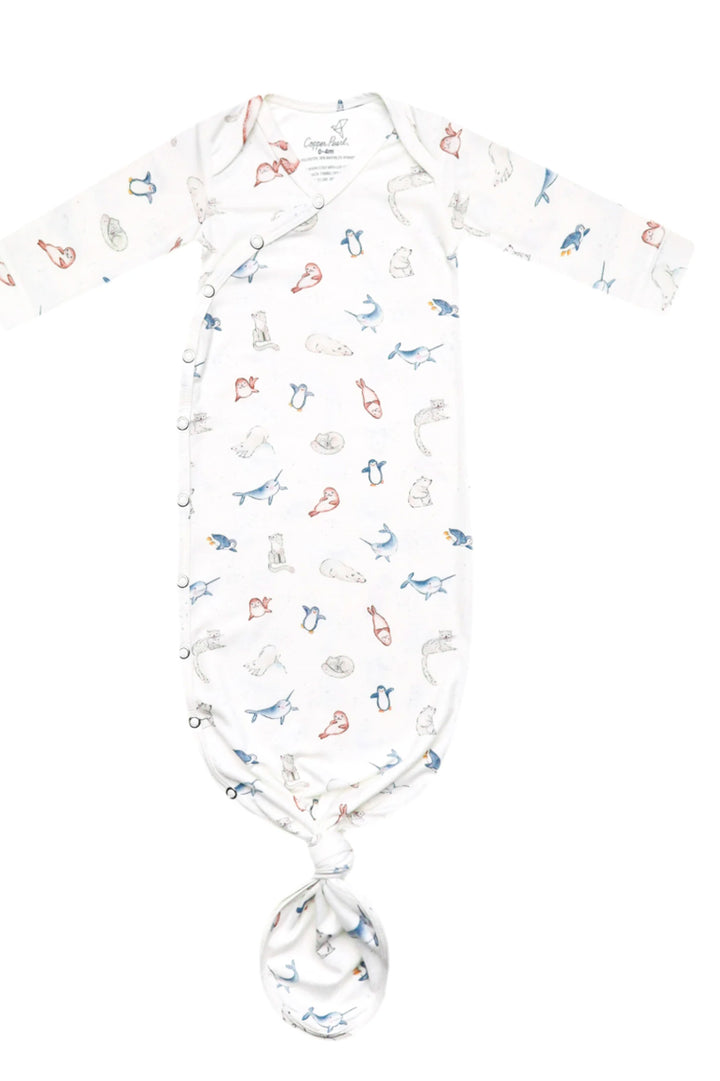 Arctic Wonder Newborn Knotted Gown | Copper Pearl