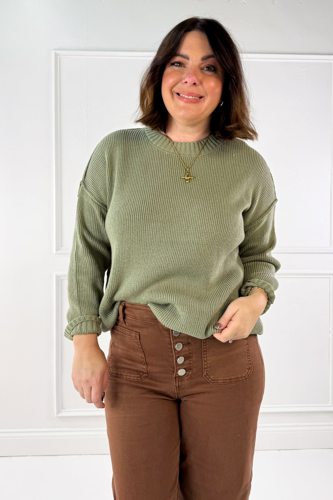 Oversized Ribbed Edge Sweater