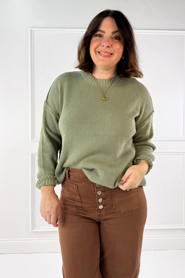 Oversized Ribbed Edge Sweater