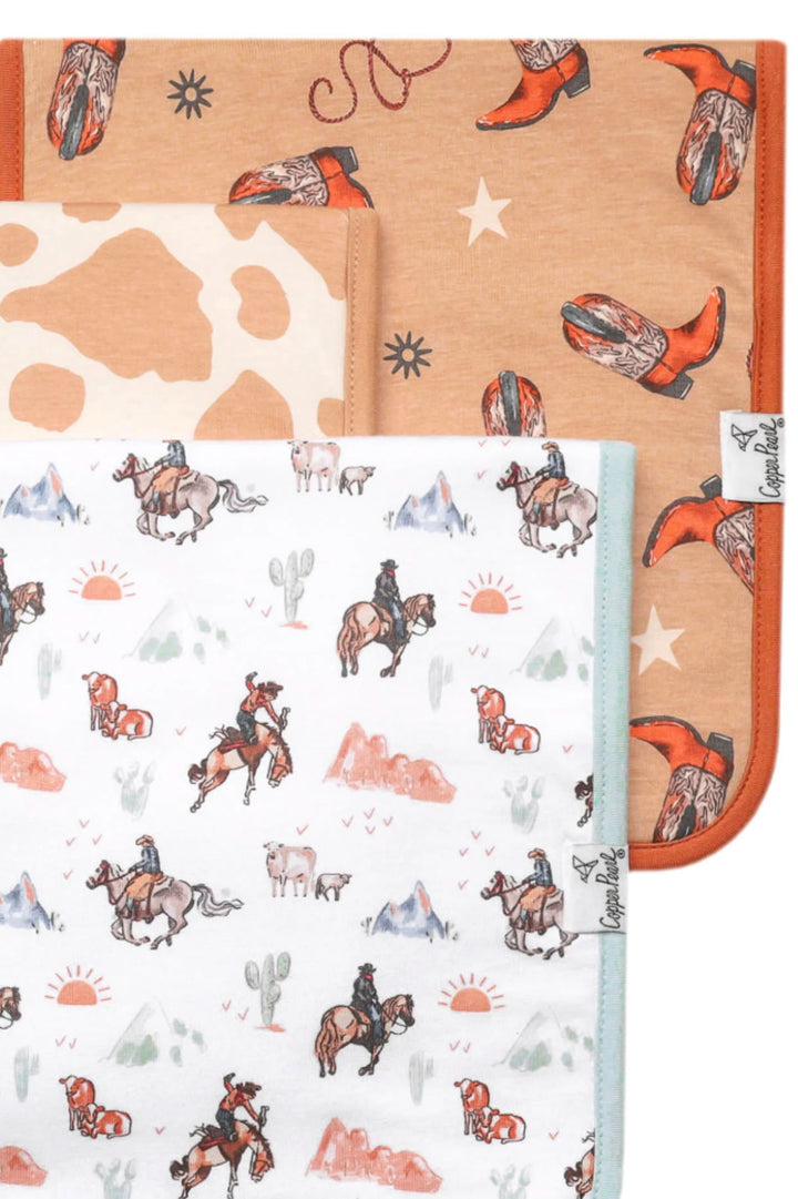 Boone Burp Cloth Set (3-Pack) | Copper Pearl