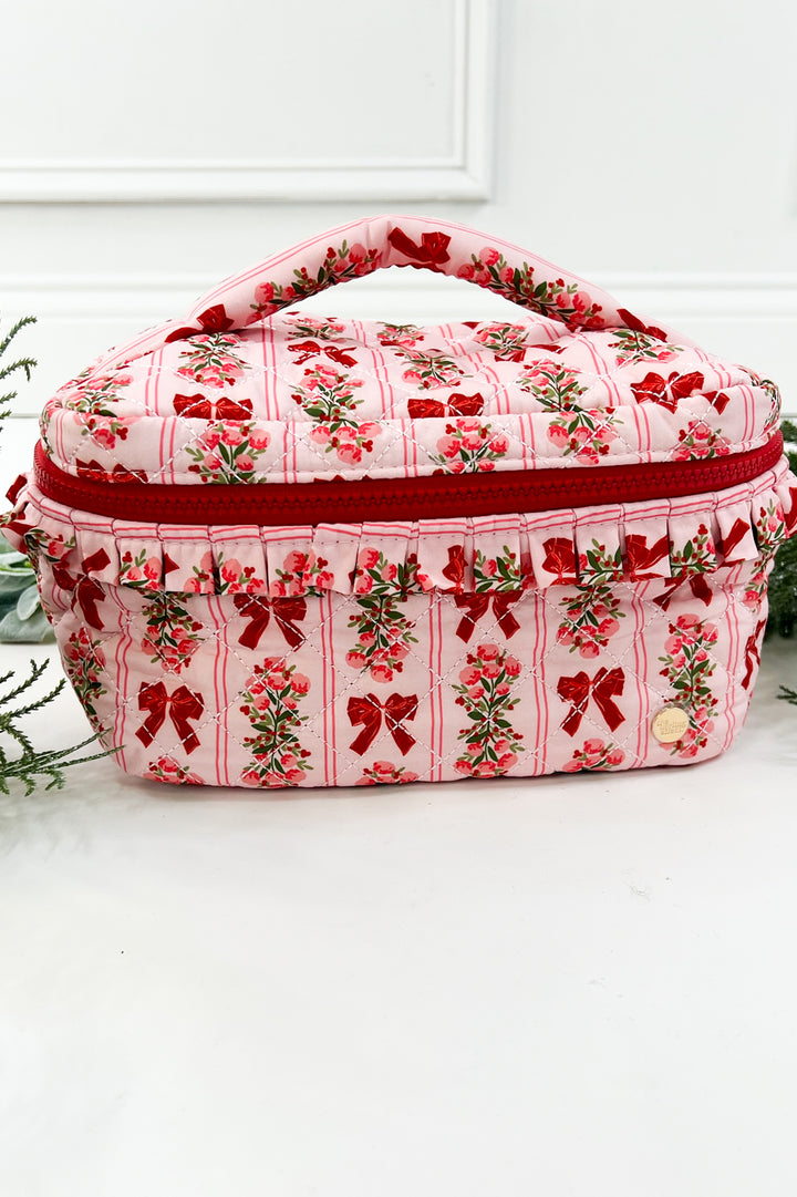 Glam & Go Quilted Cosmetic Bag-Oh So Merry