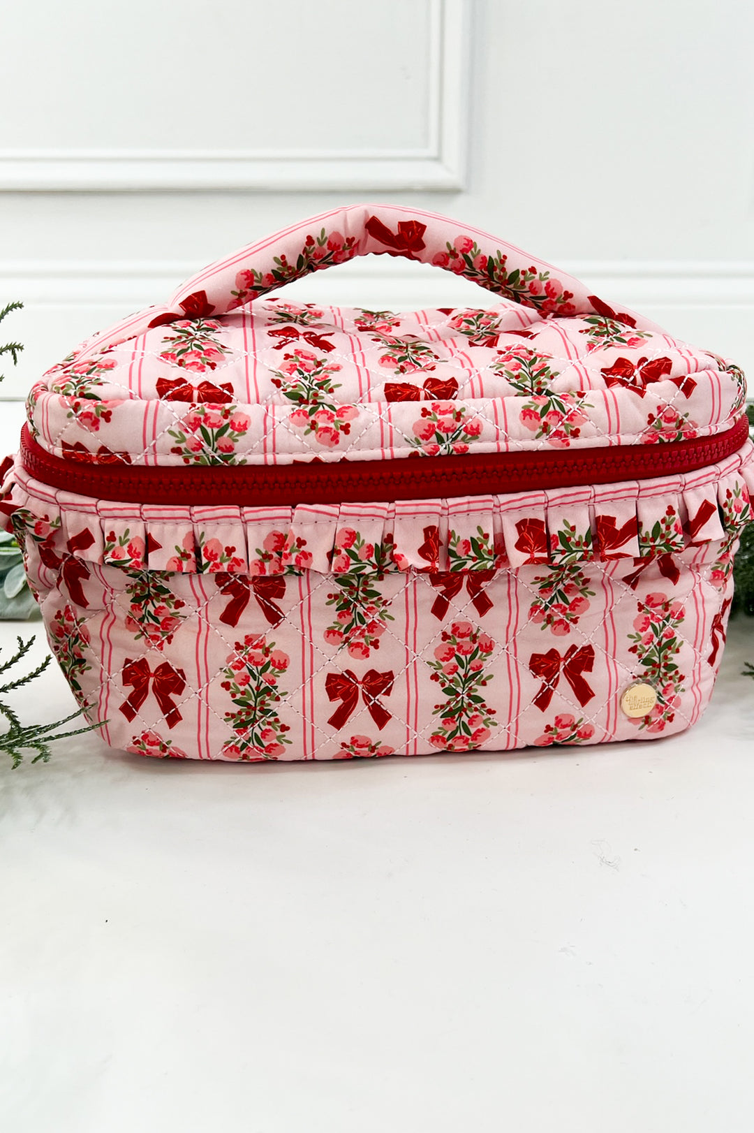 Glam & Go Quilted Cosmetic Bag-Oh So Merry