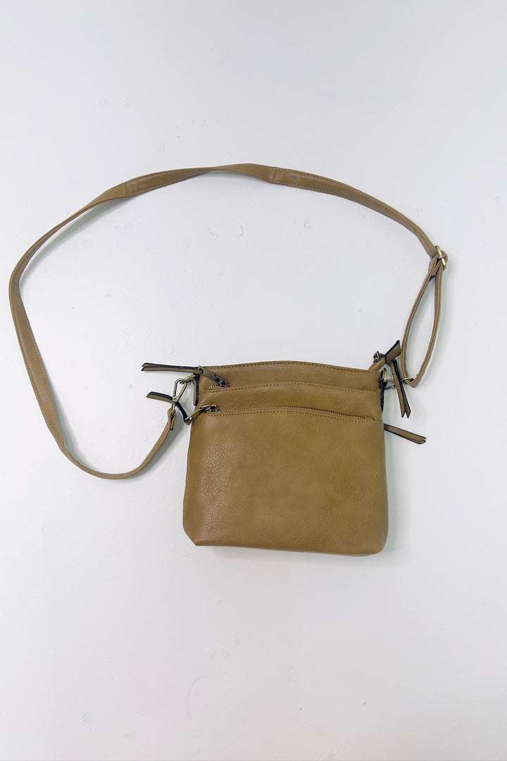 Triple Zipper Crossbody Bag