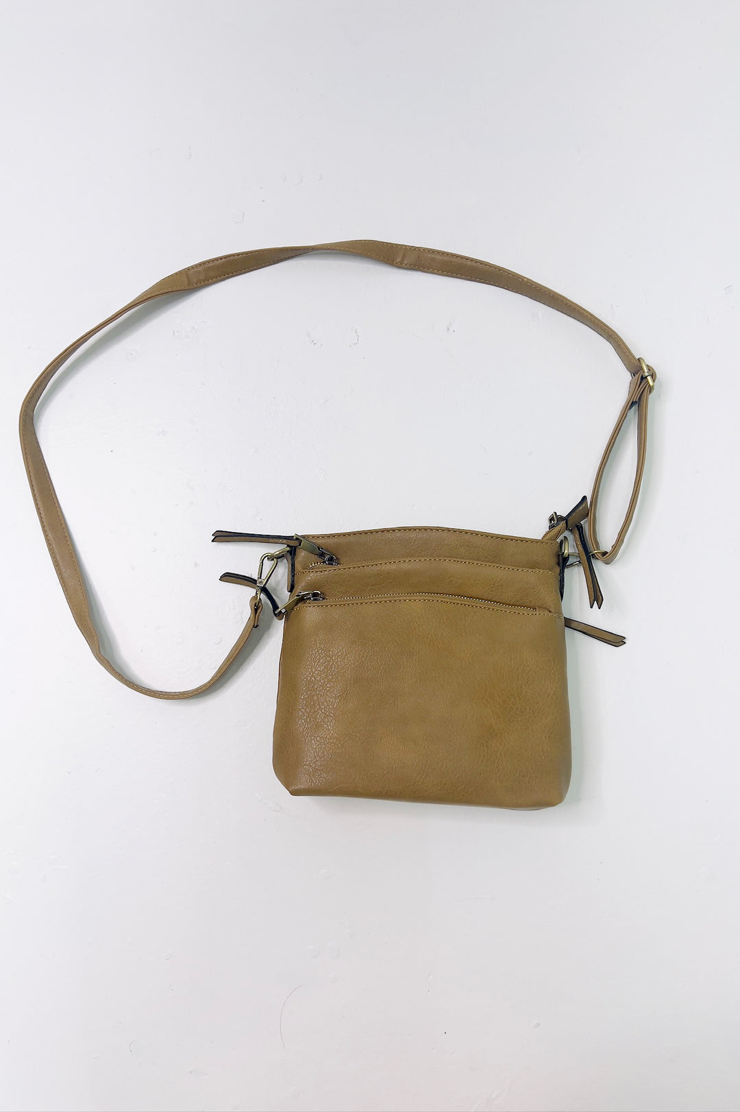 Triple Zipper Crossbody Bag