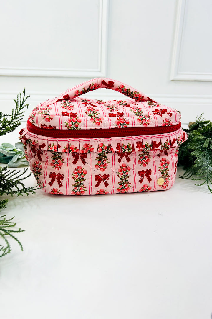 Glam & Go Quilted Cosmetic Bag-Oh So Merry