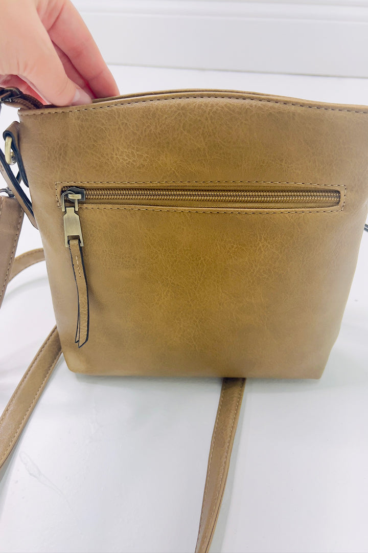 Triple Zipper Crossbody Bag