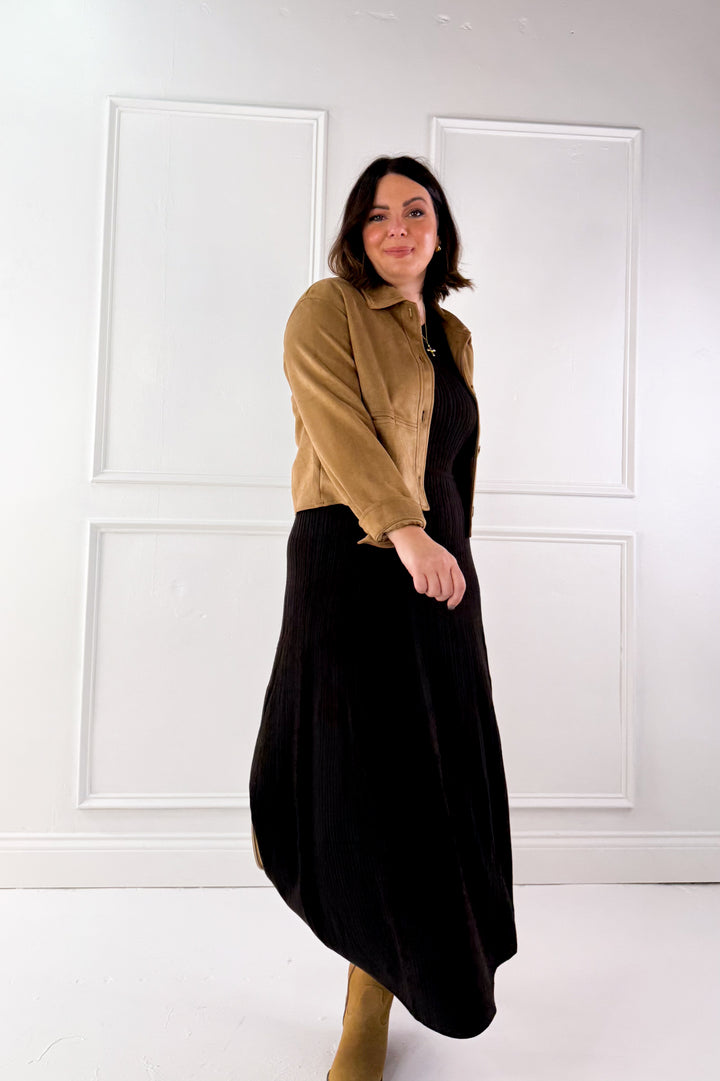 Z Supply Elba Midi Ribbed Sleeveless Sweater Dress