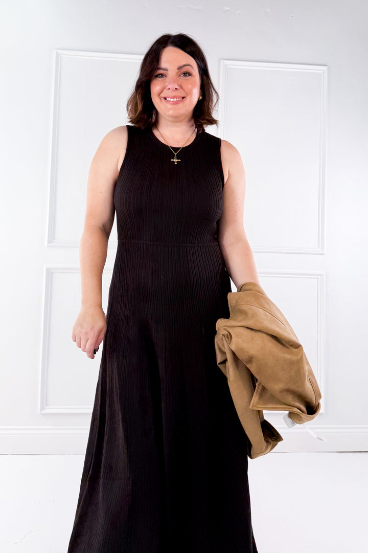 Z Supply Elba Midi Ribbed Sleeveless Sweater Dress